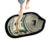 Tapis esthétiques pour chambre à coucher, tapis de billet de 100 dollars - Tapis de sol, antidérapant, tapis confortable, tapis d'argent, tapis de cuisine en velours cristal, chambre à coucher salon-