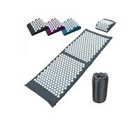 Tapis et coussin d'acupression 130 x 50 cm + sac de transport - Gris