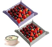 Tapis et plateau de service magnétique pliable 2 en 1 en silicone, résistant à la chaleur, utilisable comme dessous de plat, planche à découper et plateau repas. Qualité alimentaire (2PcsB)