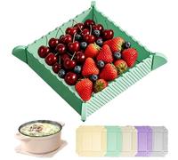 Tapis et plateau de service magnétique pliable 2 en 1 en silicone, résistant à la chaleur, utilisable comme dessous de plat, planche à découper et plateau repas. Qualité alimentaire (Green)