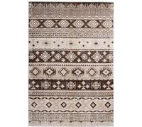 Tapis Ethnique à Poils Courts Ariya Taupe 200 x 290 cm