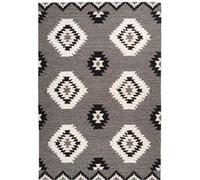 Tapis Ethnique à Poils Courts Ethnie Gris 120 x 170 cm Gris