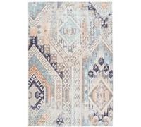 Tapis Ethnique à Poils Courts Indiana II Bleu 160 x 230 cm Bleu