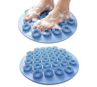 Tapis Exfoliant Douche Pieds Et Dos 2 Pièces Antidérapantes Nettoyant Bain
