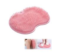 Tapis Exfoliant Pour Les Pieds Pour La Douche, Tapis Masseur Nettoyant Pour Les Pieds Avec Ventouses Antidérapantes, Exfoliant Personnel Fixe Pour Les Pieds, Sans Se Pencher (Pink)