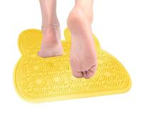 Tapis Exfoliant Pour Pieds De Douche Monté Sur Mur À Ventouse | Brosse À Pied En Silicone Laveur De Dos Pour Douche Pour Massage Nettoyage Adultes Seniors Sol Appartement Dortoir