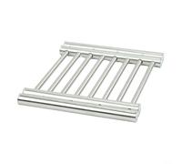 Tapis extensible en acier inoxydable pour casseroles et assiettes, dessous de plat antidérapant résistant à la chaleur, gadget de cuisine réglable pour la protection du plan de travail, argent