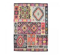 Tapis extérieur 120x170 tissé kilim rouge et orange EXT LAHORS