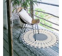 Tapis exterieur 240x240 rond bleu