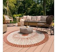 Tapis exterieur 240x240 rond rouge