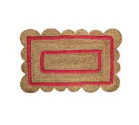 Fisura - Paillasson en Jute 70 x 45 cm. Tapis de Porte au Design Moderne pour Intérieur ou Extérieur. Original et Rose