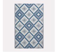 HOMESCAPES Tapis extérieur résistant Pluie et UV, Tapis de Jardin imperméable réversible Bleu Mia, 180 x 270 cm, Intérieur extérieur terrasse Balcon