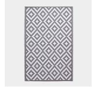 Tapis extérieur jardin imperméable, réversible et résistant UV - Zoe - 180 x 270 cm - Gris - Matériaux recyclés - Homescapes