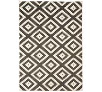 Tapis extérieur, kilim reversible 200x290 LYN2 AY REVERSIBLE noir et crème