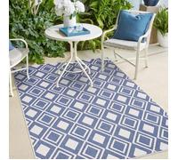 Tapis extérieur, kilim reversible 60x110 LYN2 Y REVERSIBLE bleu
