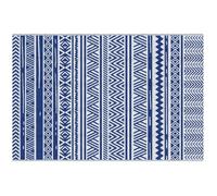 Outsunny Tapis extérieur Style Graphique - Tapis réversible 2 Motifs - dim. 2,74L x 1,82l m - PP Haute densité 310 g/m² Bleu et Blanc