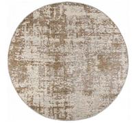 Tapis extérieur rond en polypropylène Catania 200 cm naturel