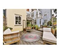 the carpet Palma - Tapis d'extérieur, résistant aux intempéries & aux UV, Convient pour l'intérieur et l'extérieur, Rose, 120 x 120 cm Rond