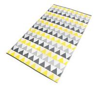 Tapis extérieur SARI triangles gris et jaune 180 x 280 CM