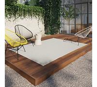 Tapis Exterieur, Tapis Tissé Plat idéal pour l'Extérieur sur la Terrasse ou à l'Intérieur dans Un Salon - Chambre, Tissage Mécanique Effet Tapis Jute, Polypropylène, 160 x 230 cm, Beige - Crème