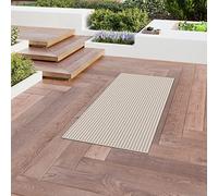 Tapis Exterieur, Tapis Tissé Plat idéal pour l'Extérieur sur la Terrasse ou à l'Intérieur dans Un Salon - Chambre, Tissage Mécanique Effet Tapis Jute, Polypropylène, 160 x 230 cm, Beige