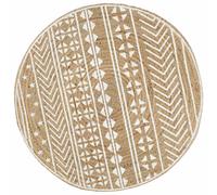 Tapis Fait à la Main Jute avec Imprimé 90 cm Moquette Carpette Salon vidaXL