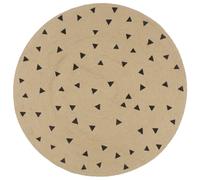 Tapis Fait À La Main Jute Avec Imprimé À Triangles 120 Cm