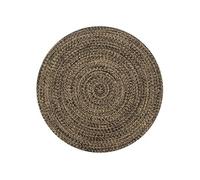 vidaXL Tapis en jute fait main pour salon et chambre – Noir et naturel – 120 cm
