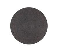 Tapis fait à la main Jute Rond 120 cm Gris foncé