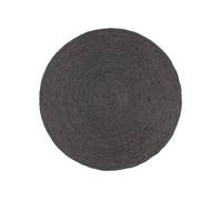 Vidaxl Tapis Fait À La Main Jute Rond 180 Cm Gris Foncé