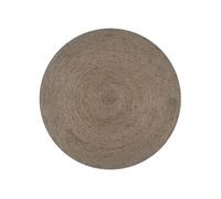 Vidaxl Tapis Fait À La Main Jute Rond 90 Cm Gris