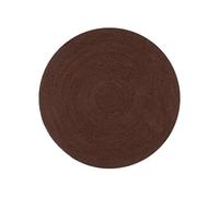vidaXL Tapis Fait à la Main Jute Rond Moquette Carpette Plancher Coussin de Sol Salon Chambre à Coucher Intérieur Salle de Séjour Maison 90 cm Marron