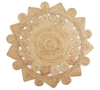 Tapis Fait À La Main Jute Tressée 150 Cm