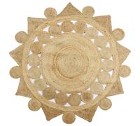 Tapis Fait À La Main Jute Tressée 90 Cm