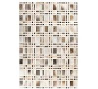 Tapis Fait Main en Cuir "Lavin II" Gris 120 x 170 cm Gris G