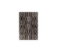 Tapis Fait Main en Cuir "Lavin" Noir & Blanc 120 x 170 cm Noir G