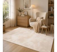 Tapis Fausse Fourrure Pearl Crème - Tapis Shaggy Doux à Poils Longs