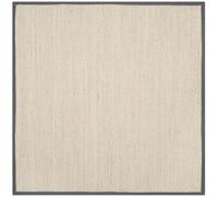 Tapis Fibre naturelle en Sisal Blanc/Gris 122 x 122 cm
