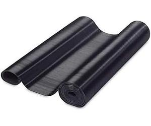 Tapis finement nervuré DEFENDER : tapis élastique en caoutchouc styrène-butadiène résistant aux intempéries, pour une protection antidérapante des sols, découpage sur mesure, noir, 1 × 2 m