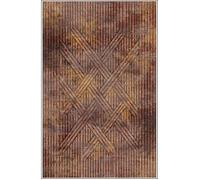 Tapis - FISUN - Orange - 160x230 cm - Antidérapant - Lavable en machine - Moderne