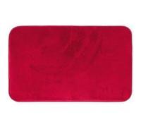 Douceur d'Intérieur, Tapis Rectangle (50 x 80 cm) Flanou Carmin, Flanelle Unie