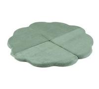 Tapis fleur 115x115x5 cm velours côtelé vert Vert G