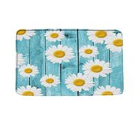 Tapis Fleur De Marguerite Fleur De Marguerite Violette Printemps Plante Romantique Grange en Bois Ferme Rustique Tapis Entree Exterieur Anti-Poussière Antisalissure Paillasson Intérieur 40X60Cm