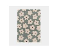 Tapis fleurs maximalistes - Apolline - Gris bleuté - 120 x 170 cm