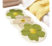 Tapis floral - Tapis doux antidérapant, 47,2 x 15,7 pouces, de sol avec support durable, décoration de chambre et de maison, chemin de cuisine, décoration d'entrée, couverture de sol pour chevet