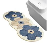 Tapis floral - Tapis doux antidérapant, 47,2 x 15,7 pouces, de sol avec support durable, décoration de chambre et de maison, chemin de cuisine, décoration d'entrée, couverture de sol pour chevet