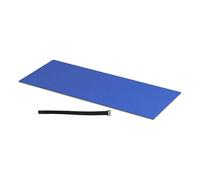 Tapis Flottant à l’Eau, 110x40x2,2 cm, Tapis en Mousse XPE résistant aux déchirures avec Surface à 3 Niveaux Ainsi Sangles à sécurité, idéal à Piscine, étendue d'eau, mer, Plage, Cyan/Jaune.