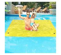 Tapis flottant en mousse pour activités aquatiques, tapis de piscine antidérapant avec sangles de rangement pratiques, idéal pour la relaxation et l'exercice des adultes