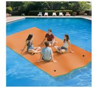 Tapis Flottant en Mousse pour Piscine, Rivière, Lac, Matelas Insubmersible pour Enfants, Coussin De Lit, Jeu Flottant,Orange,180X150x3.3cm