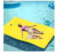 Tapis Flottant en Mousse,Résistant À La Déchirure, Matelas Mousse Piscine, Flottant Eau 1/4-6/3-5 Personne Capacité - pour Adulte, Lac, Plage, Yacht,Jaune,550x140x 3.3cm